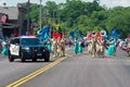 Marching Band Performs in Mendota Royalty Free Stock Photo